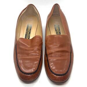 OMBELINE by Maud Frizon PARIS Brown Leather Heels Shoes Size 38.5